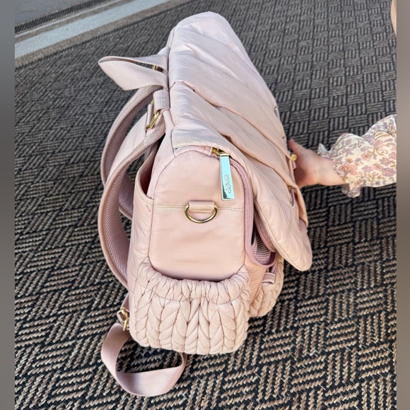 Happ Brand Levy Diaper Bag Backpack in dusty rose - Picture 3 of 9